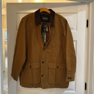 Orvis barn coat color is Field Khaki NWT